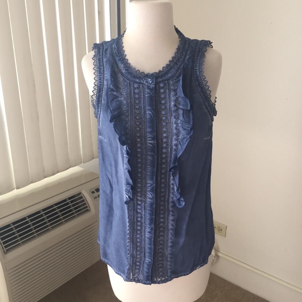Anthropologie Blouse with Sweet Lacey Detail